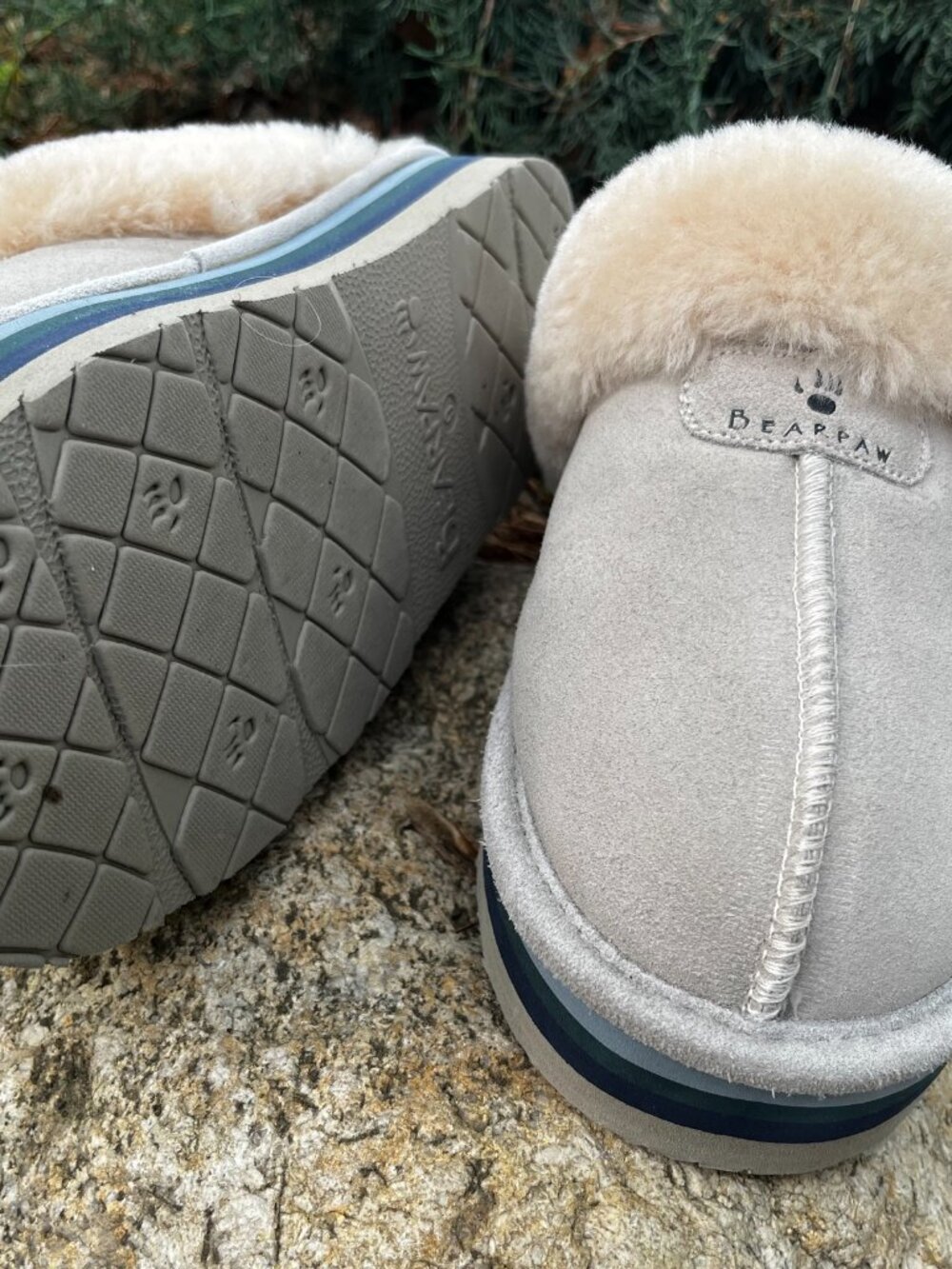 BearPaw Retro Loki Flatform Slippers w Fur lining Size 9 - Picture 5 of 6